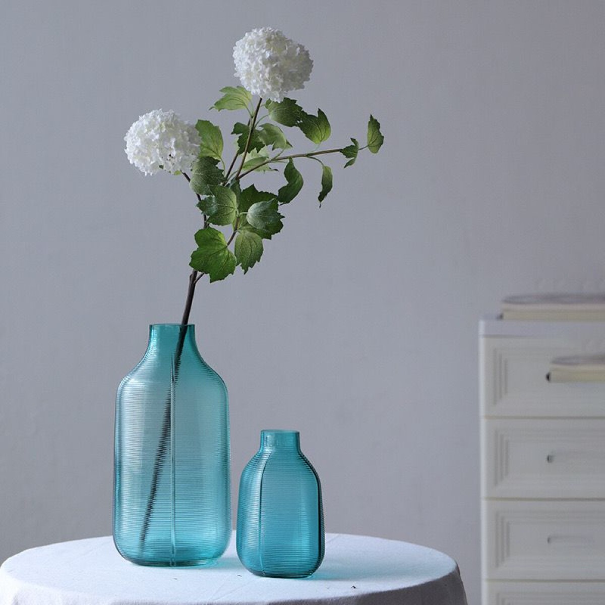 Florero Decorativo Vidrio Louisville Alto 28cm x 15cm x 10cm 
