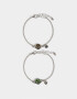 Pulseras Flexibles Sets Mood Set De Pulseras Flexibles Con Dije Planeta - Plateado
