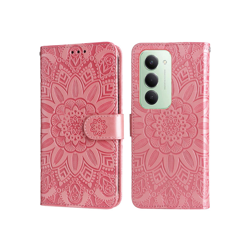 Flip cover para Xiaomi Redmi 15 diseño mandala rosa Flip Cover Para Xiaomi Redmi 15 Diseño Mandala Rosa