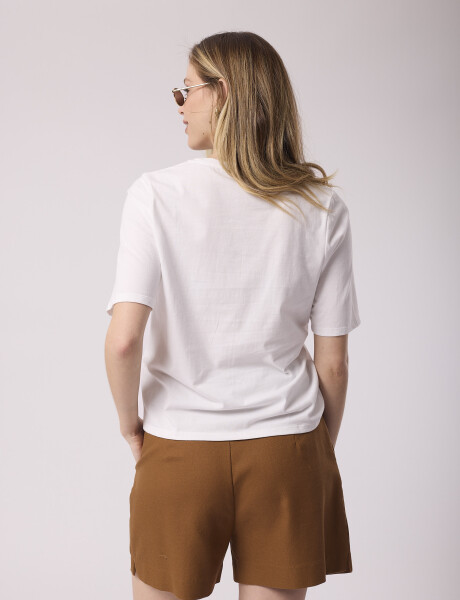 T-shirt bordada blanco