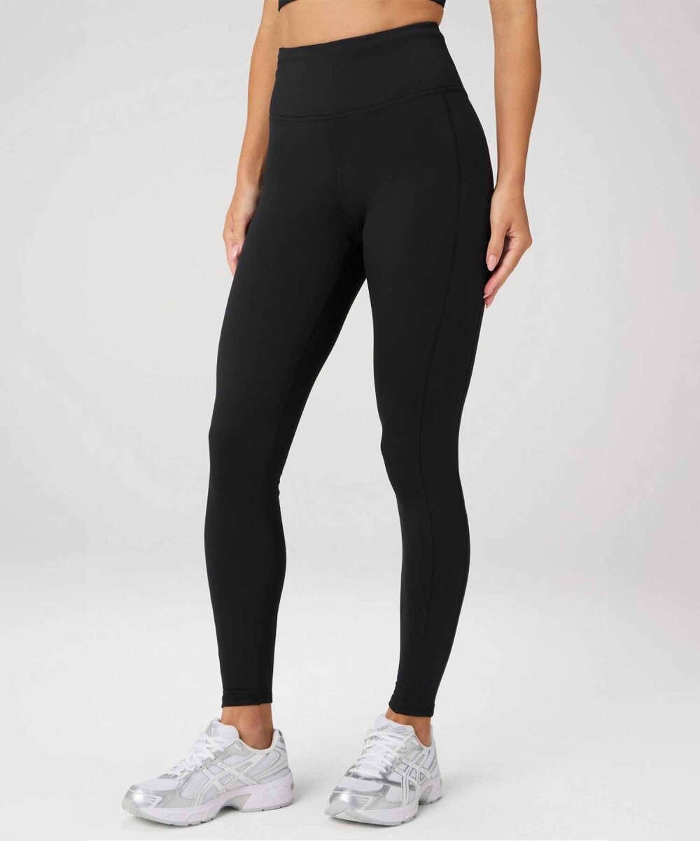 Leggings Cold Weather High-Waisted Pocket Mujer - Black 