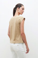 Remera con puff print khaki