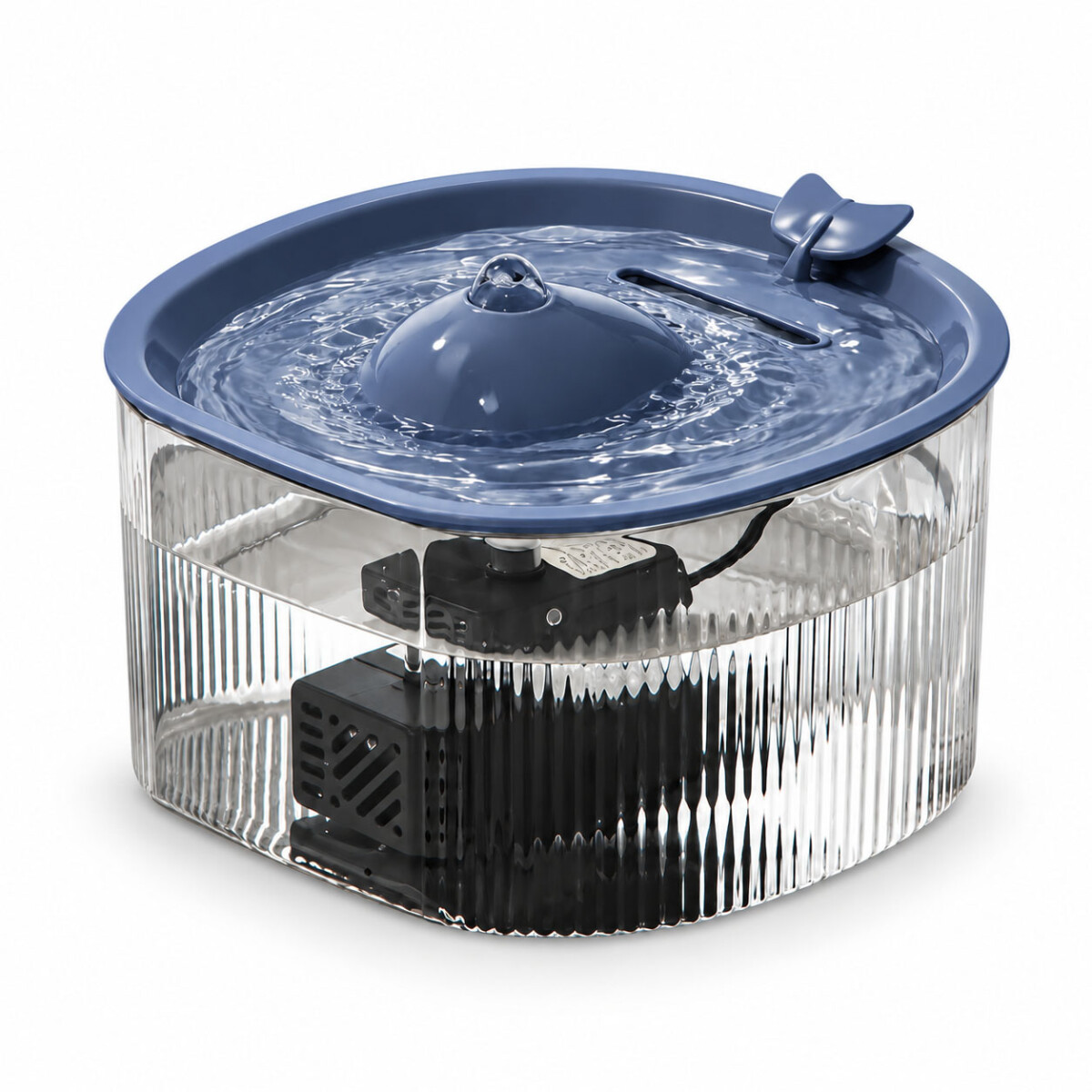 Fuente Bebedero Ballena Para Mascotas 1,5L USB 5V - Azul 