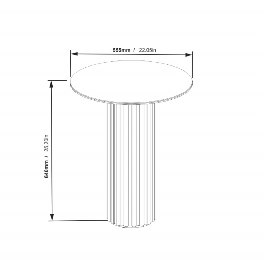 Mesa Lateral - 64cm - Linea Manhattan Marron