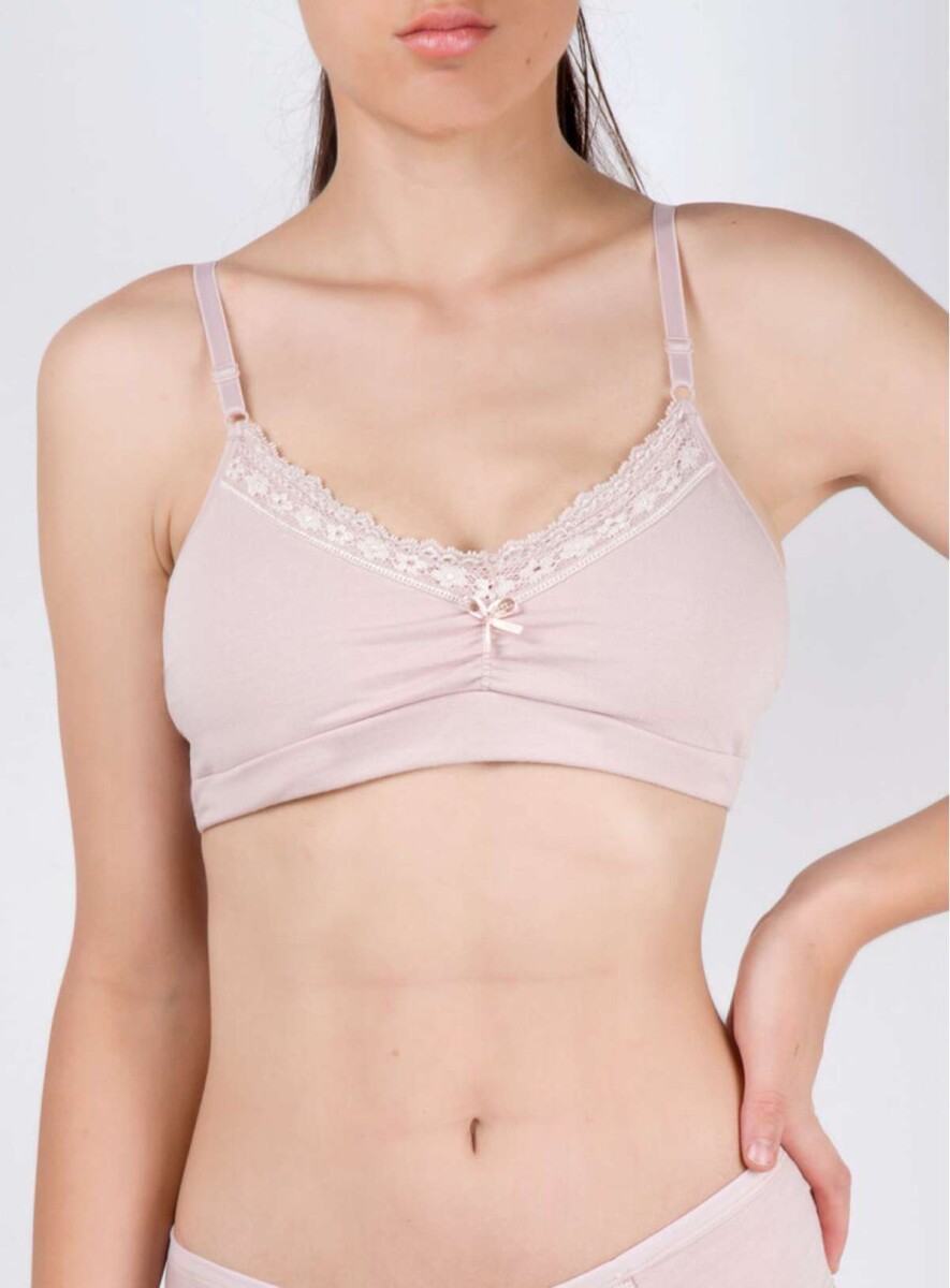 Top puntilla econfort - Rosa antique 