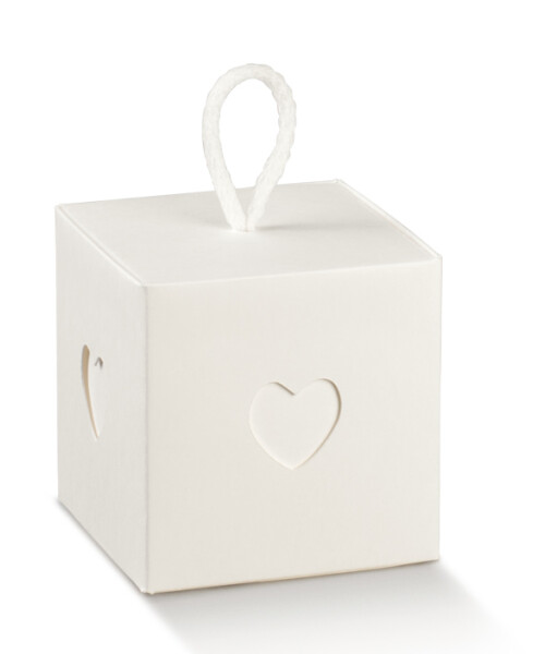 Caja corazon 10x10x10 cm. - BLANCO Caja corazon 10x10x10 cm. - BLANCO