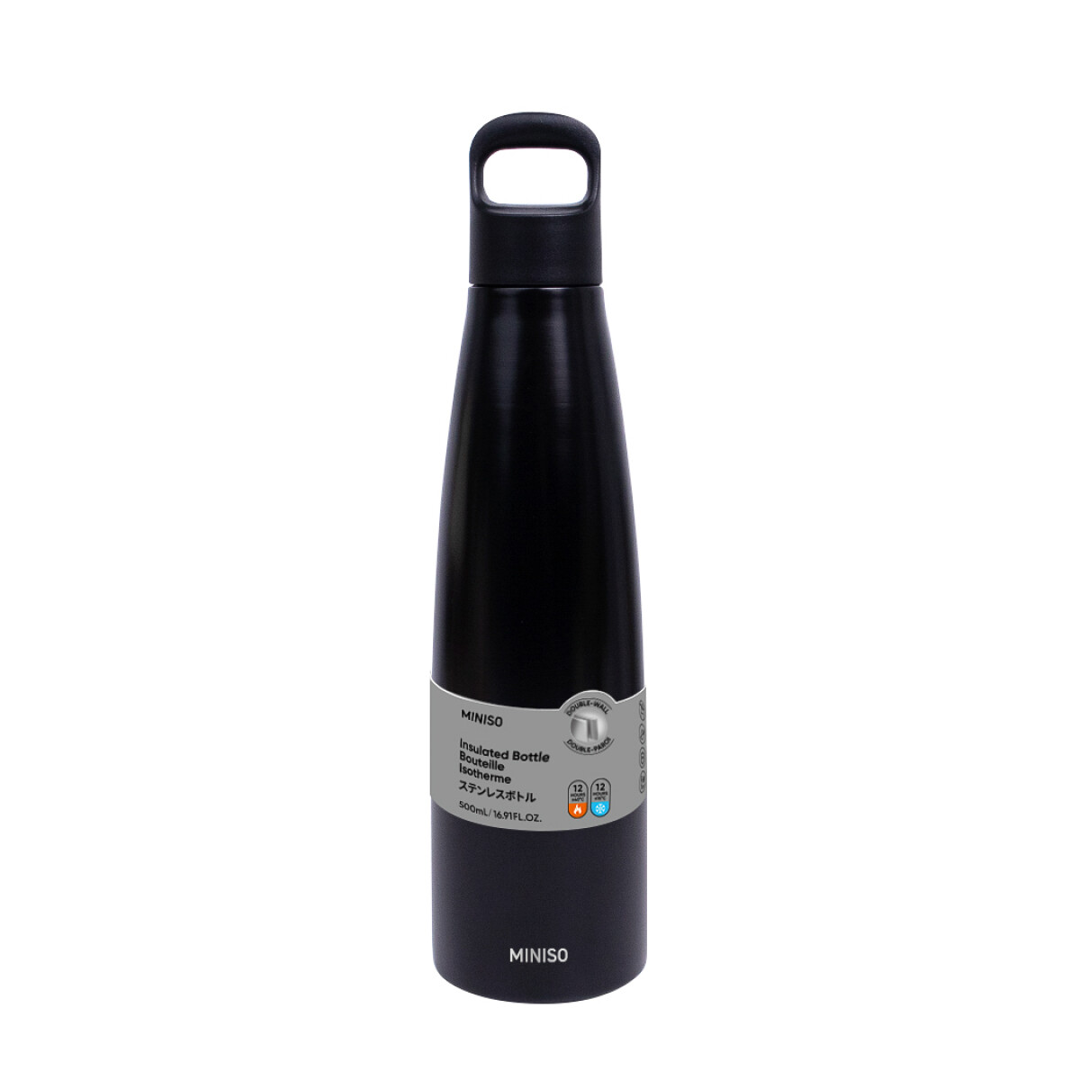Botella térmica 500ml - negro 