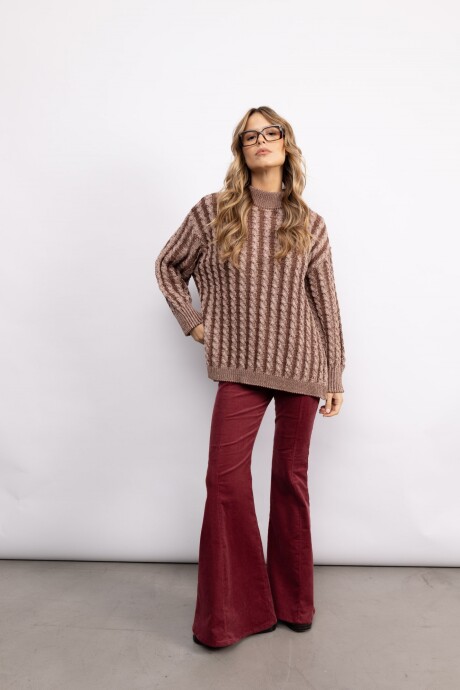 Sweater Edith Long Marrón