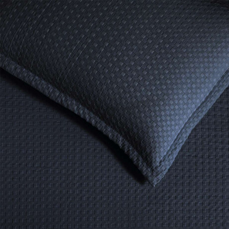 Juego Colcha y Funda Dohler Provenza Queen 100% Microfibra Azul Marino