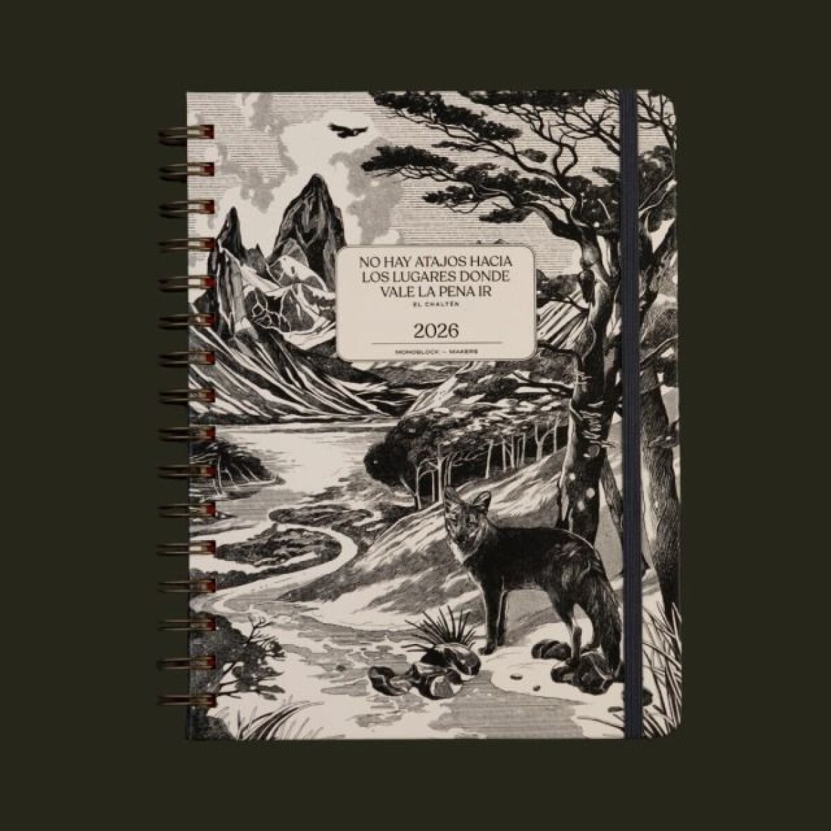 AGENDA MONOBLOCK MAKERS A5 SEMANAL ANILLADA 2026 - EL CHALTÉN 