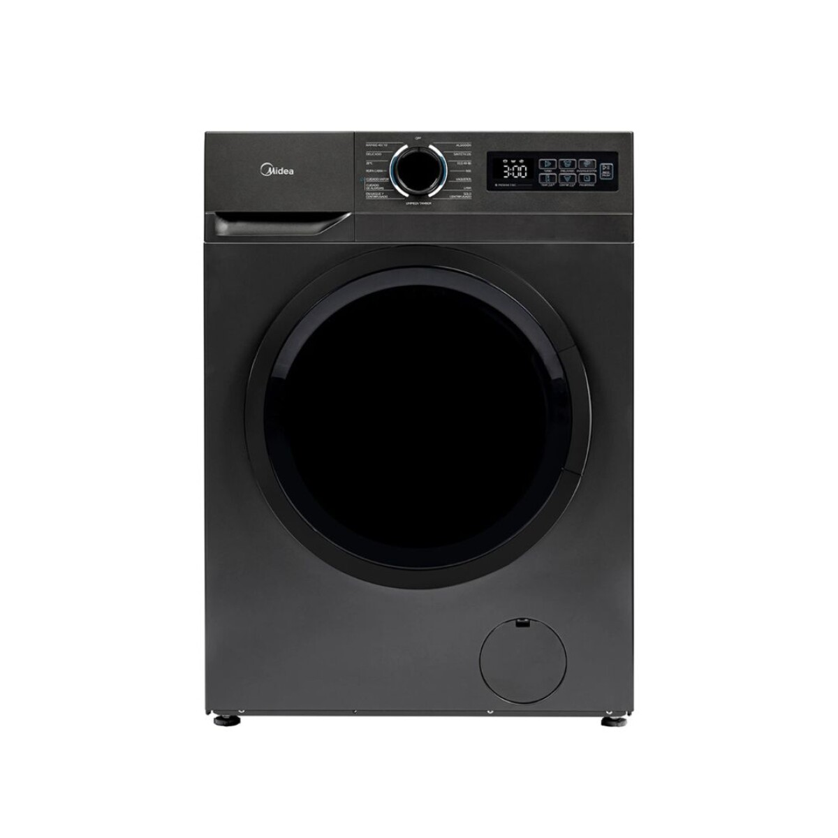 Lavarropas Carga Frontal Negro 11Kg Inverter - Modelo MF110W110/T-UY - Midea 