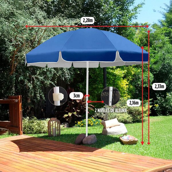 Sombrilla de Playa 2.28m IBK-SOM001 azul Sombrilla de Playa 2.28m IBK-SOM001 azul
