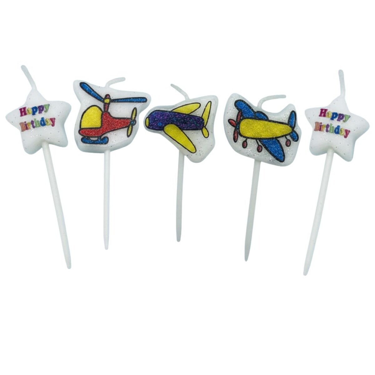 VELA AVIÓN x4 PARTY CANDLES 