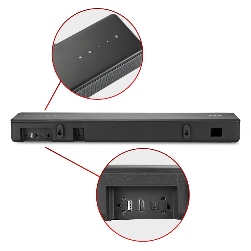 Barra De Sonido Bluetooth AIWA 2.1 Canales 80W RMS con Subwoofer | AWSBSW02 Barra De Sonido Bluetooth AIWA 2.1 Canales 80W RMS con Subwoofer | AWSBSW02