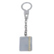 Llavero plata 925 con medalla rectangular y detalle en oro 18k Llavero plata 925 con medalla rectangular y detalle en oro 18k