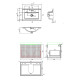 MOBILIARIO BAÑO MUEBLE CON BACHA SERIE BARTOLI MDF LAQUEADO GAMAS DE GRIS