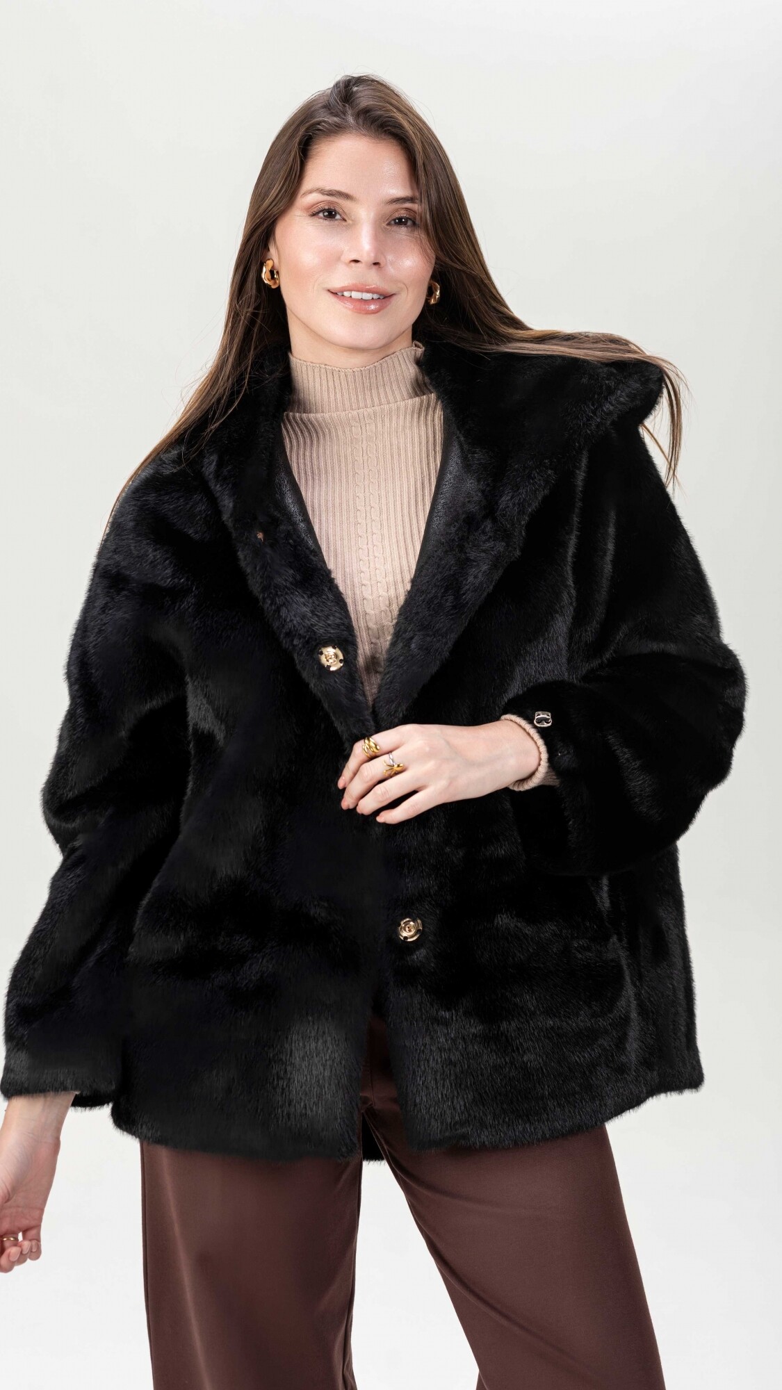 Campera Reversible Georgia Negro