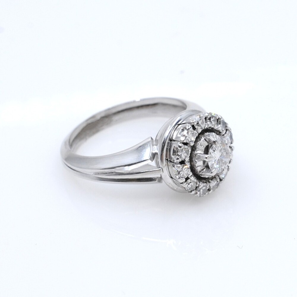 Anillo en oro 18k blanco y brillantes Anillo en oro 18k blanco y brillantes