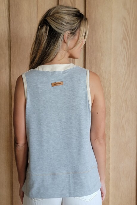 Musculosa Croacia Beige Gris
