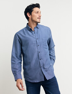 012666 CAMISA HARRINGTON LABEL Azul Osc/bla