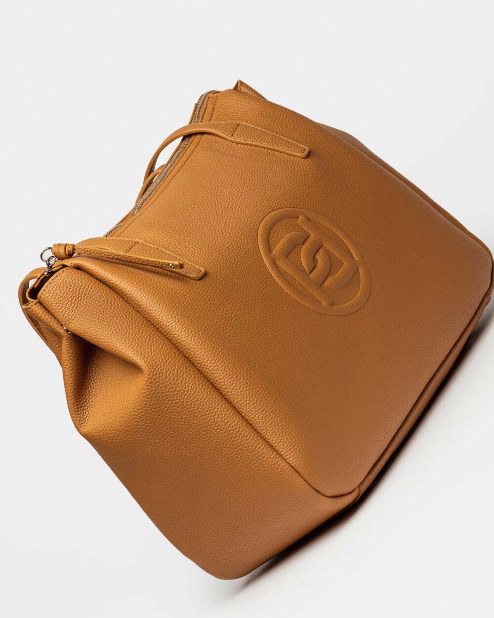 Bolso Sign en efecto cuero Cuoio