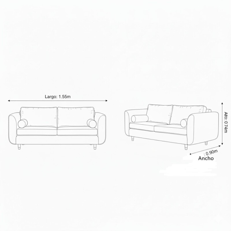 SOFA 3 PUESTOS ALEXA - CRUDO 305530 (CD) Unica
