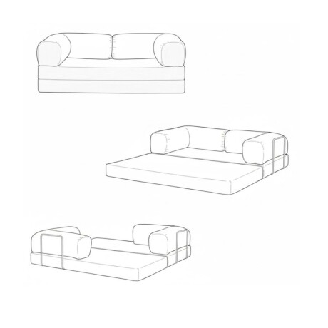 Sillón Cama 3 Cuerpos CloudNest Salmón