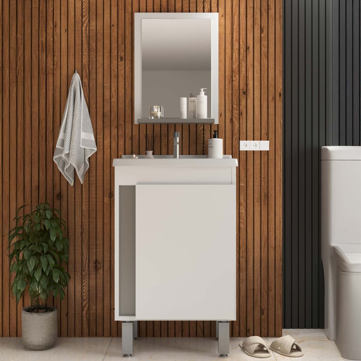 MUEBLE DE BAÑO - MDF BLANCO CLOUD 