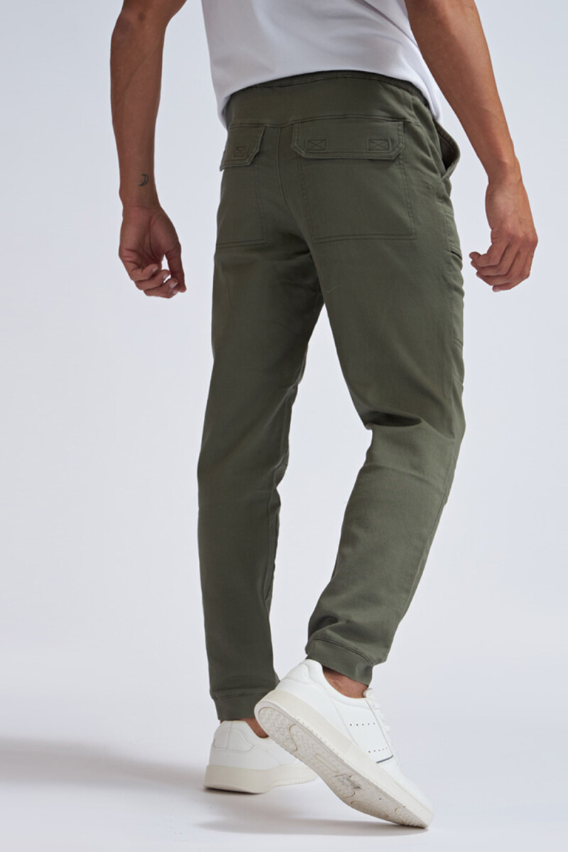 Pantalón cargo jogger de algodón Verde militar