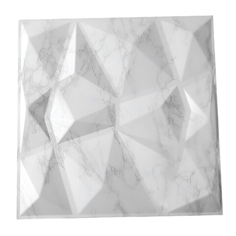 Revestimiento de Pared Panel 3D PVC 50x50 Cm Marmol Claro Diseño Marmol Claro