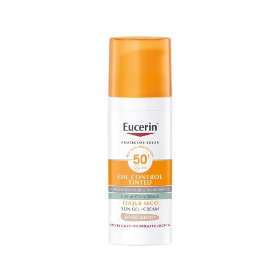 Protector Solar Gel Crema Toque Seco Medio FPS 50 50 ml – Eucerin Protector Solar Gel Crema Toque Seco Medio FPS 50 50 ml – Eucerin