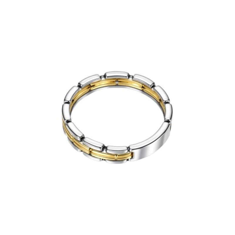 Anillo Labrado - Plata y Oro- Sin Piedra-AN5979 sinpiedra