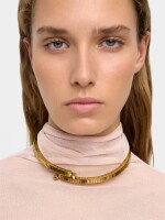 Collar Espiral Cuadrado dorado