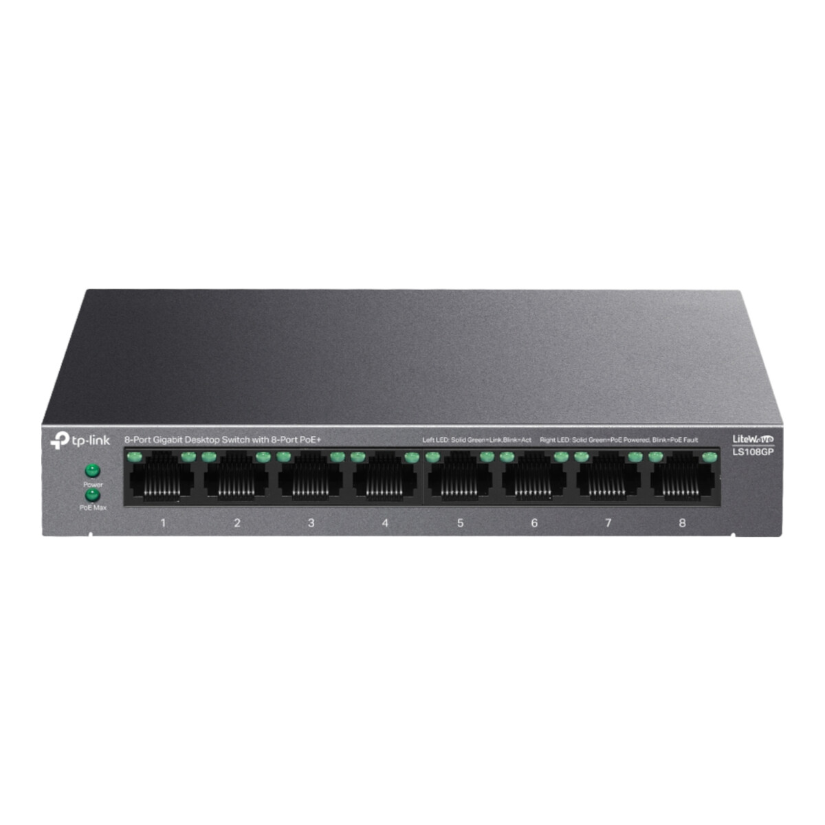 Switch De Escritorio Tp-Link Ls108gp 8 Puertos Gigabit PoE+ 