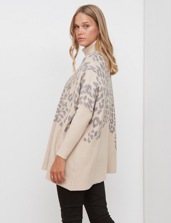Polera Oversize BEIGE/MULTI