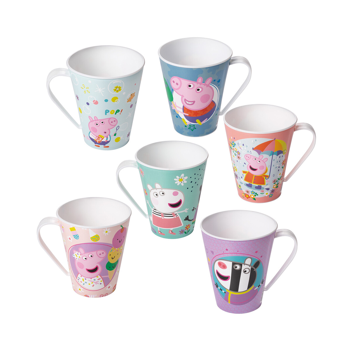 Taza de Plástico Peppa Pig 360 ml Diseños Surtidos - COLORES SURTIDOS 