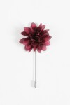 Prendedor flor tela bordo