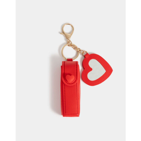 Llavero Y Charm Portalabial ''girly Coffee Era'' Rojo Medio
