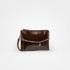 Mini bag Kaia en cuero arrugado Chocolate