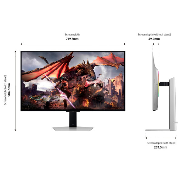 Monitor Samsung Odyssey G8 32" Oled 4k 240hz MONITOR SAMSUNG ODYSSEY G8 32" 4K 240HZ