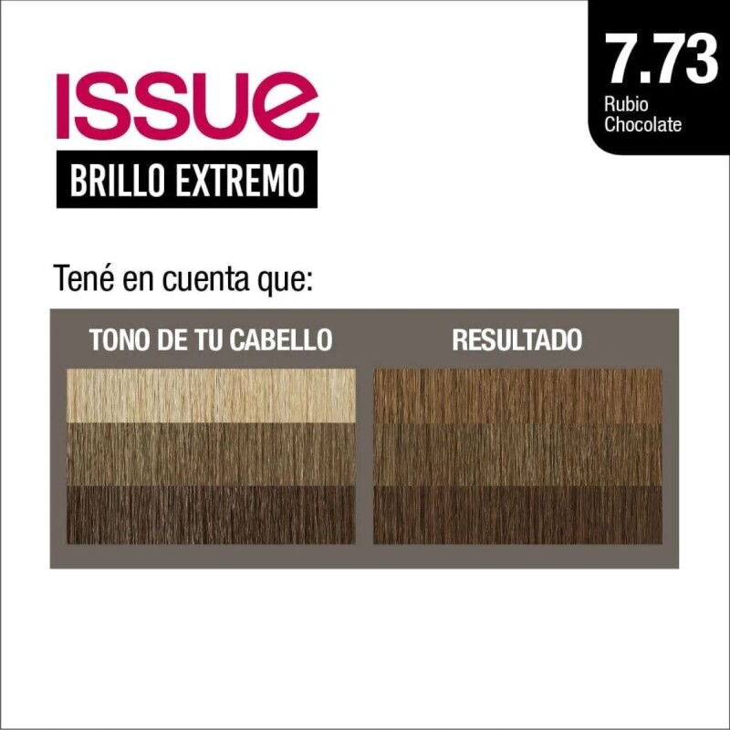Tinta Issue Brillo Extremo Kit Rubio Chocolate 7.73 Tinta Issue Brillo Extremo Kit Rubio Chocolate 7.73