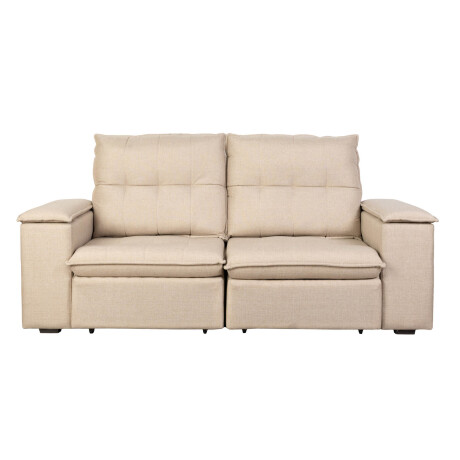 SOFA RETRACTIL 3 CUERPOS TELA NATURAL-BEIGE ATLANTA BEIGE