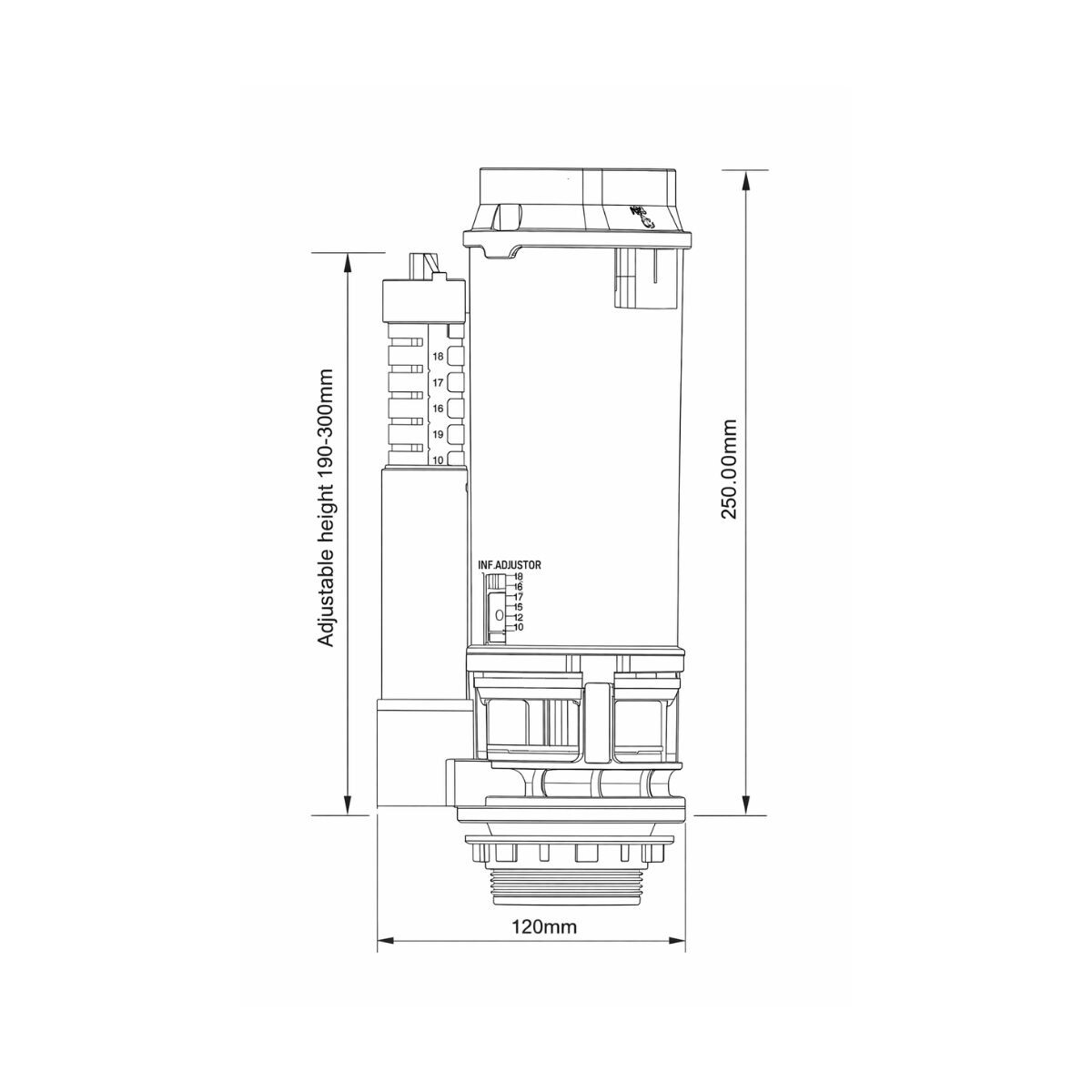 VALVULA DOBLE DESCARGA MOCHILA BOTON SUPERIOR P2102FK02 Valvula Doble Descarga Mochila Boton Superior P2102fk02