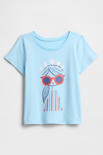 Remera Gràfico Toddler Niña Chlorine Blue