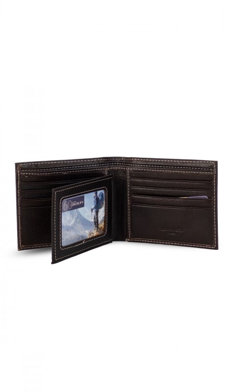 BILLETERA CUERO CICLOPE CAFE