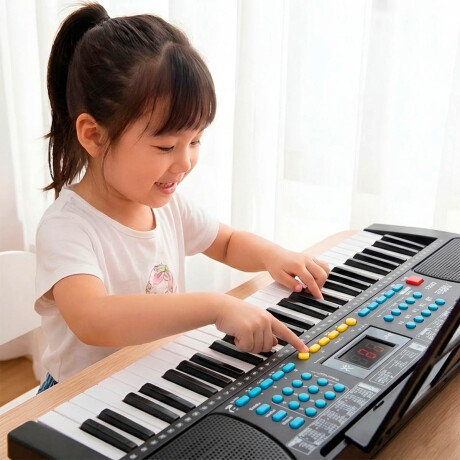 Órgano Musical Teclado Piano 61 Teclas Mozart Español Negro