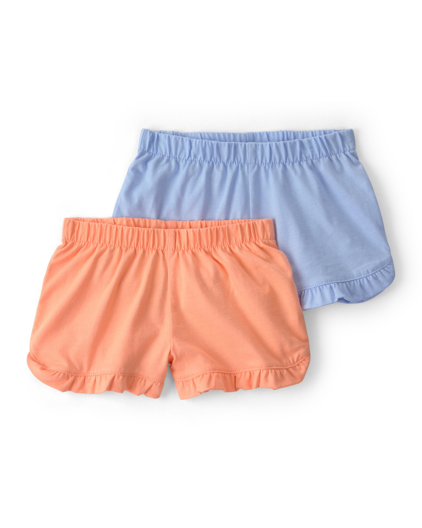 Pack dos shorts de algodón, azul y naranja Sin color