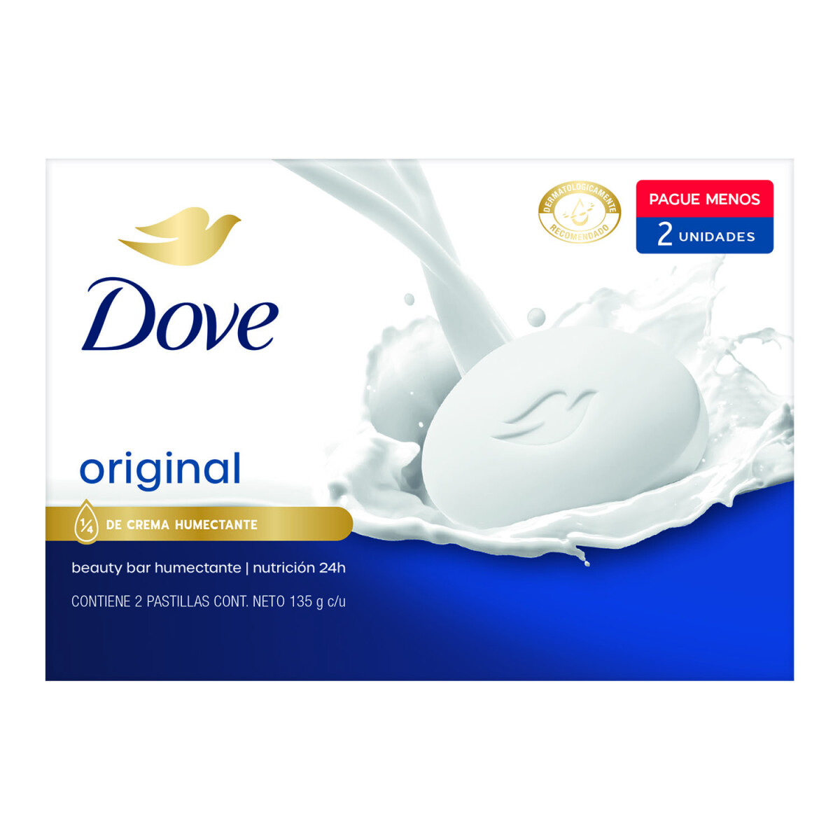 Dove Jabón Barra Regular Prm 10% X2 