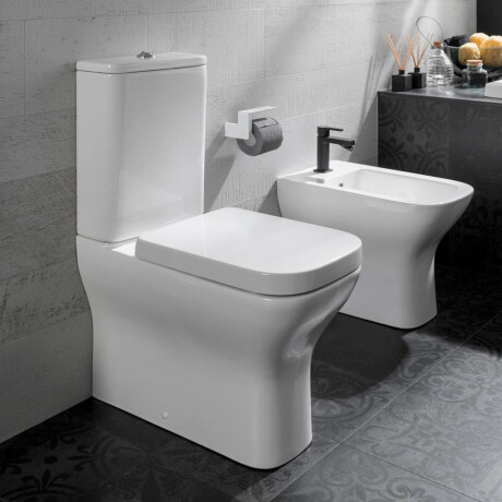 BIDET FRONTAL LINEA BLANCO BRILLO LOZA SANITARIA BAÑO 000