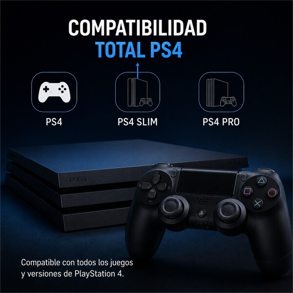 Joystick Inalámbrico para PS4 con Bluetooth y Batería Recargable Negro 1
